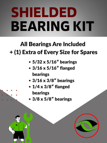 J-M SUPPLIES RC Parts Store - RCScrewZ Rubber Shielded Bearing Kit asc151r for Team Associated RC10 Brian Kinwald Edition Kit 1/10 Electric 2WD Off-Road Buggy (#6041) | UPG