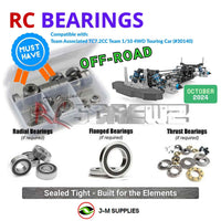 Representative image of an RCScrewZ rubber-sealed bearing kit for Team Associated TC7.2CC 1/10 4WD Touring Car (30140); exact bearing sizes and quantities vary by RC model.