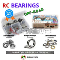 Representative image of an RCScrewZ rubber-sealed bearing kit for Team Associated RC10 Classic 1/10 2WD Buggy (6007, 6035, 6036); exact bearing sizes and quantities vary by RC model.