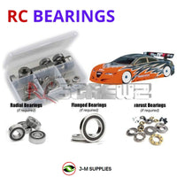 Representative image of an RCScrewZ rubber-sealed bearing kit for Team Associated TC5 RC10TC5 1/10 Electric 4WD Touring Car (30103); exact bearing sizes and quantities vary by RC model.