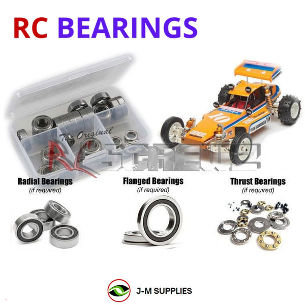 Representative image of an RCScrewZ rubber-sealed bearing kit for Team Associated RC10 Classic 2013 1/10 2WD Buggy (6001); exact bearing sizes and quantities vary by RC model.