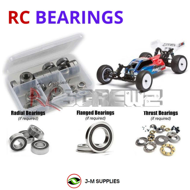 RCScrewZ Rubber Shielded Bearing Kit ass059r for Team Associated RC10B5M Team Kit 1/10 Electric 2WD Mid-Motor Off-Road Buggy (#90003, #ASC90003) | SET