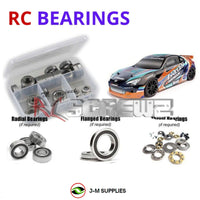 Representative image of an RCScrewZ rubber-sealed bearing kit for Team Associated Apex FR-S RTR 1/10 Touring Car (30113, ASC30113); exact bearing sizes and quantities vary by RC model.