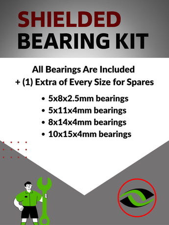 J-M SUPPLIES RC Parts Store - RCScrewZ Metal Shielded Bearing Kit ass064b for Team Associated Apex Scion FR-S RTR 1/10 Electric 4WD On-Road Touring / Drift Car (#30113, #ASC30113) | UPG