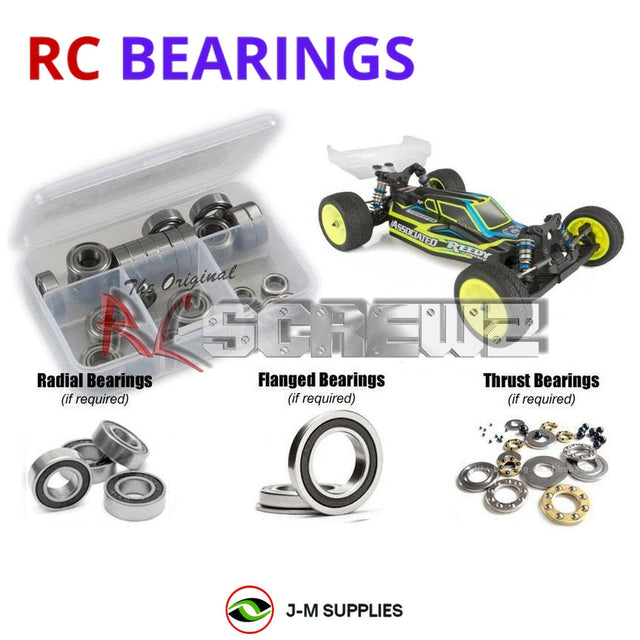 RCScrewZ Rubber Shielded Bearing Kit ass091r for Team Associated RC10B6.1D Team Kit 1/10 Electric 2WD Dirt Off-Road Buggy (#90021) | SET