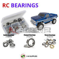 Representative image of an RCScrewZ rubber-sealed bearing kit for Team Associated CR12 Tioga 1/12 Electric 4WD Crawler (40006); exact bearing sizes and quantities vary by RC model.