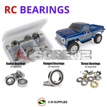 J-M SUPPLIES RC Parts Store - RCScrewZ Rubber Shielded Bearing Kit ass092r for Team Associated CR12 Tioga Trail RTR 1/12 Electric 4WD Off-Road Rock Crawler (#40006) | UPG