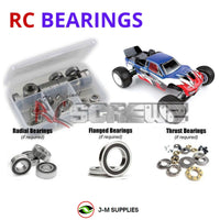 Representative image of an RCScrewZ rubber-sealed bearing kit for Team Associated RC10T4.3 1/10 Electric 2WD Truck (7058); exact bearing sizes and quantities vary by RC model.