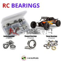 Representative image of an RCScrewZ rubber-sealed bearing kit for Axial EXO Terra Buggy 1/10 Electric 4WD (90015, 90024); exact bearing sizes and quantities vary by RC model.
