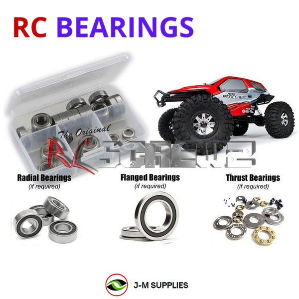 J-M SUPPLIES - RCScrewZ Rubber Shielded Bearing Kit axi006r for Axial AX10 Ridgecrest AXA90019 RC Car | SET - 