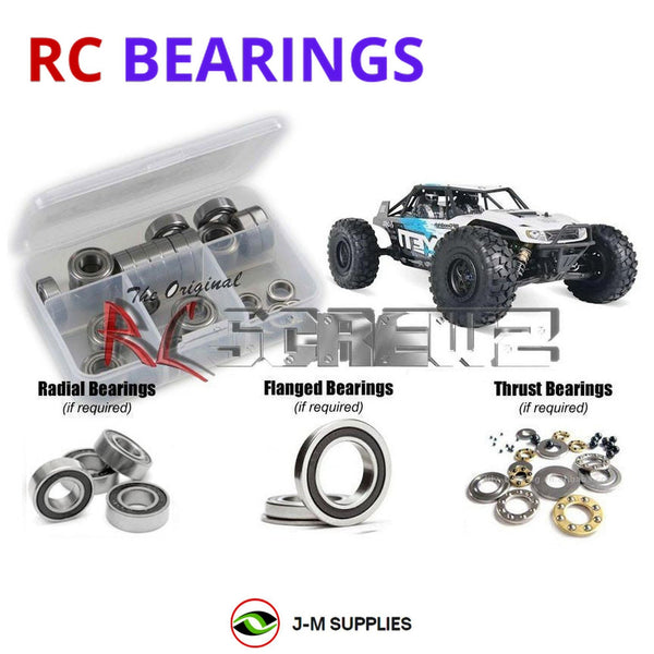 J-M SUPPLIES - RCScrewZ Rubber Shielded Bearing Kit axi014r for Axial Yeti 1/10th 4WD (#90025/26) | UPG - 