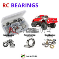 Representative image of an RCScrewZ rubber-sealed bearing kit for Axial SCX10 Ram Power Wagon 1/10 4WD Crawler (90037); exact bearing sizes and quantities vary by RC model.