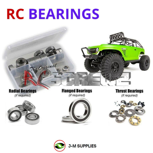 J-M SUPPLIES - RCScrewZ Rubber Shielded Bearing Kit axi016r for Axial Racing SCX10 Deadbolt RC Car | SET - 