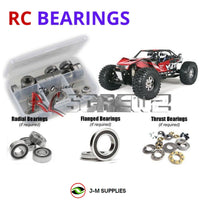 Representative image of an RCScrewZ rubber-sealed bearing kit for Axial Yeti XL 1/8 Electric 4WD Monster Buggy (90032, 90038); exact bearing sizes and quantities vary by RC model.