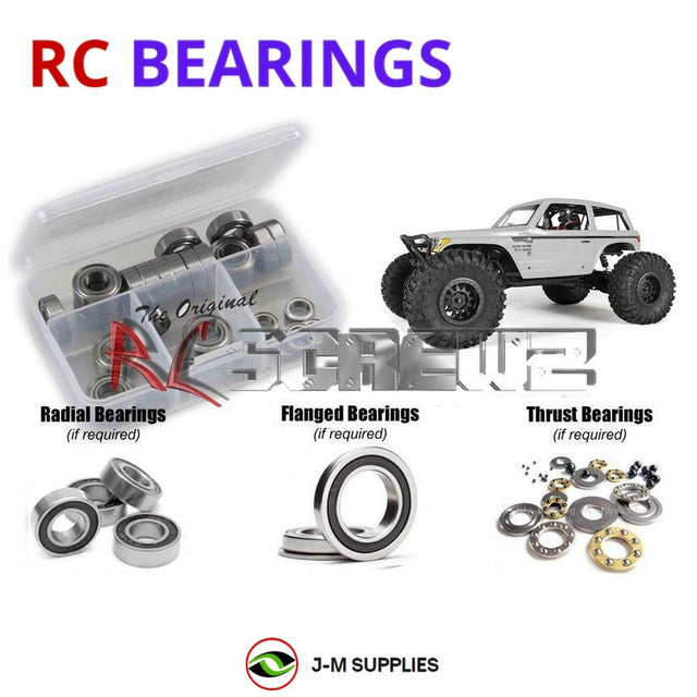 RCScrewZ Rubber Shielded Bearing Kit axi018r for Axial Racing Wraith Spawn RTR 1/10 Electric 4WD Brushed Rock Racer (#90045 / AX90045 / AXI90045) | SET