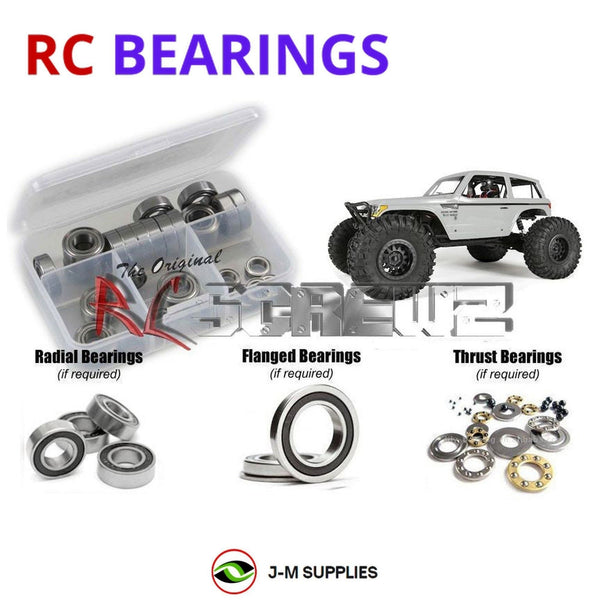 J-M SUPPLIES RC Parts Store - RCScrewZ Rubber Shielded Bearing Kit axi018r for Axial Wraith Spawn 4wd #90045 RC Car | SET