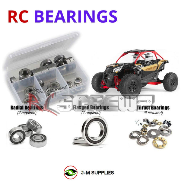 J-M SUPPLIES - RCScrewZ Rubber Shielded Bearing Kit axi030r for Axial Yeti JR Can-Am AXI90069 RC Car | PRO - 