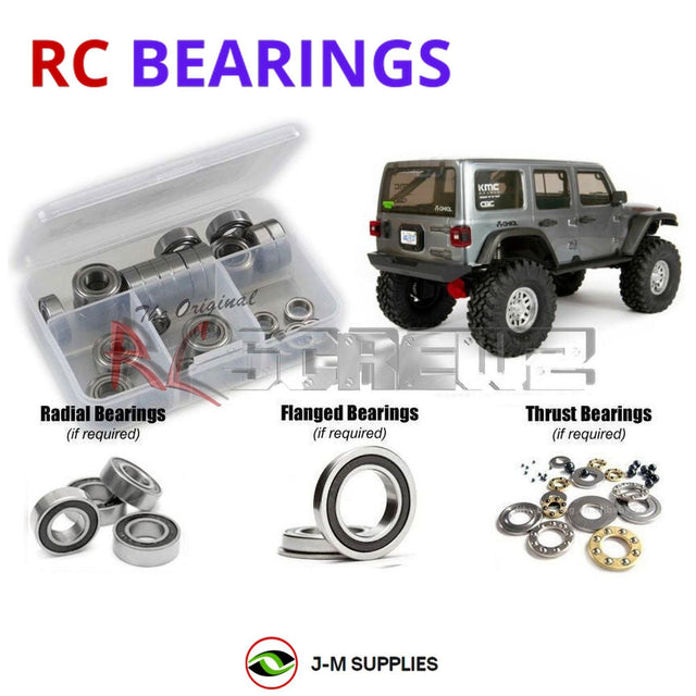 RCScrewZ Rubber Shielded Bearing Kit axi034r for Axial Racing SCX10 III Jeep JLU Wrangler 1/10 Electric 4WD Rock Crawler RTR/Kit with Portals (#AXI03003 / AXI03007) | SET
