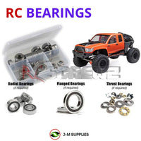 Representative image of an RCScrewZ rubber-sealed bearing kit for Axial SCX6 Trail Honcho 1/6 Brushless 4WD Crawler (AXI05001); exact bearing sizes and quantities vary by RC model.