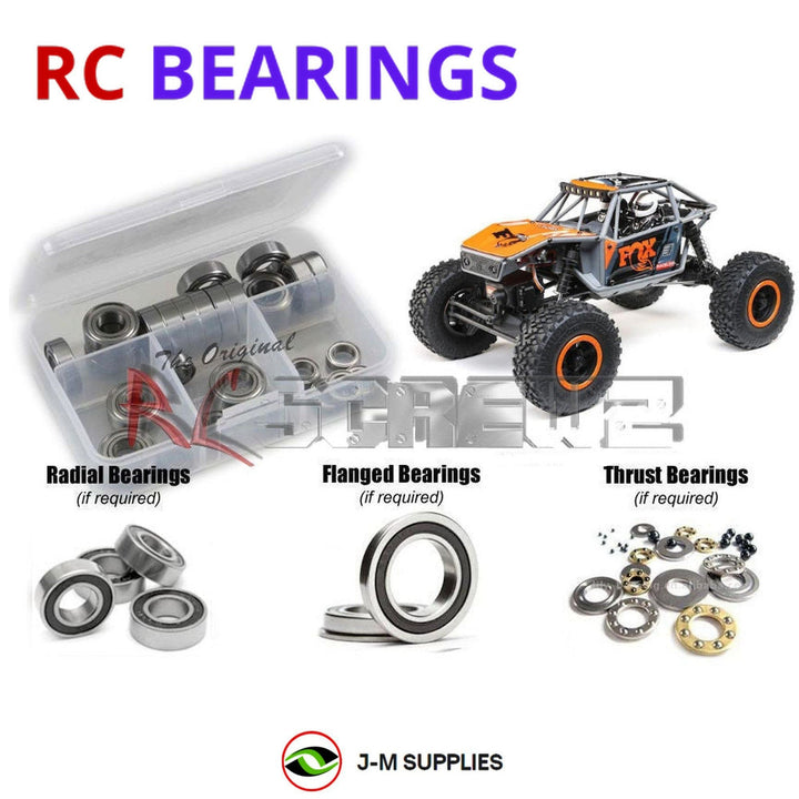 Representative image of an RCScrewZ rubber-sealed bearing kit for Axial UTB18 Capra 1/18 Electric 4WD Crawler (AXI01002); exact bearing sizes and quantities vary by RC model.