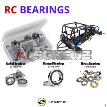 J-M SUPPLIES - RCScrewZ Rubber Shielded Bearing Kit cus011r for Custom Works Enforcer 7 Gearbox (#0975) | SET - 