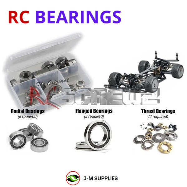 J-M SUPPLIES - RCScrewZ Rubber Shielded Bearing Kit cus013r for Custom Works Dominator #0941 RC Car | SET - 