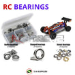Representative image of an RCScrewZ rubber-sealed bearing kit for DHK Hobby Wolf BL 1/10th Buggy; exact bearing sizes and quantities vary by RC model.