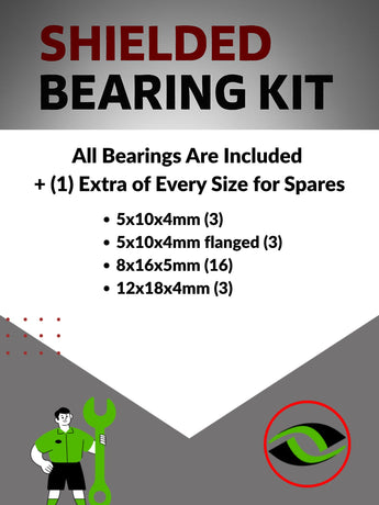J-M SUPPLIES RC Parts Store - RCScrewZ Metal Shielded Bearing Kit dur026b for Duratrax RT-X 27 1/8 Nitro Monster Truck RTR/Pro | SET