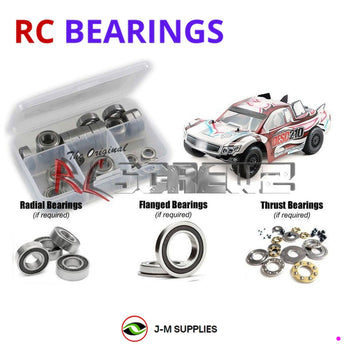 J-M SUPPLIES - RCScrewZ Rubber Shielded Bearing Kit durg009r for Team Durango DESC210R 1/10 2WD SCT RC | PRO - 