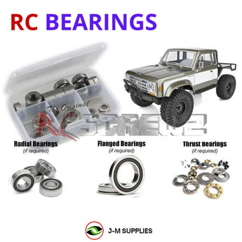 J-M SUPPLIES - RCScrewZ Rubber Shielded Bearing Kit ele004r for Element RC Enduro Sendero Trail Tru RC Car | SET - 