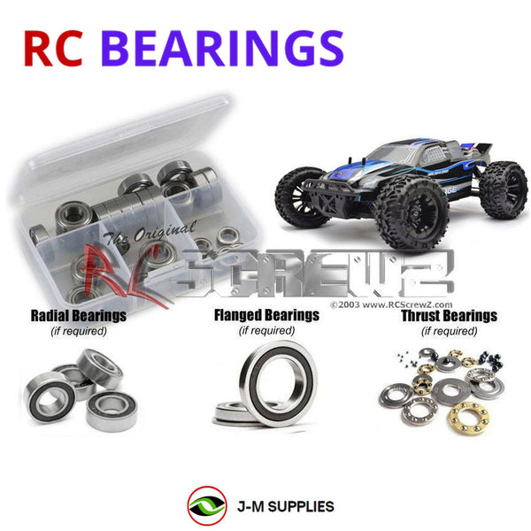 J-M SUPPLIES - RCScrewZ Rubber Shielded Bearing Kit ftx009r for FTX Carnage #FTX5543 RC Car | SET - 