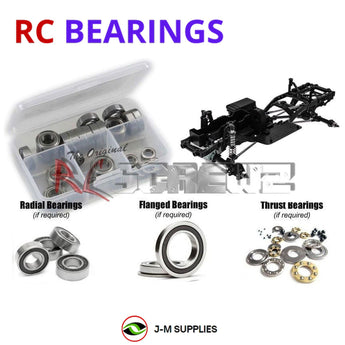 J-M SUPPLIES - RCScrewZ Rubber Shielded Bearing Kit gma012r for GMade TA/TS Chassis #GM5701/02 RC Car | SET - 