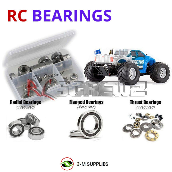 J-M SUPPLIES - RCScrewZ Rubber Shielded Bearing Kit helrc001r for Helion RC Invictus 10MT RC | SET - 