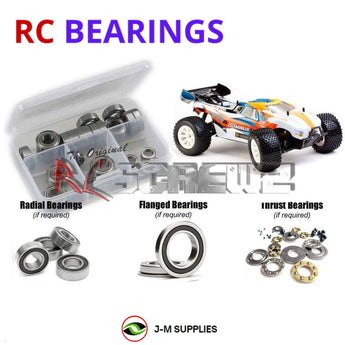J-M SUPPLIES - RCScrewZ Rubber Shielded Bearing Kit helrc004r for Helion RC Dominus 10TR 4x4 1/10 Truggy | SET - 