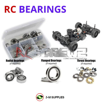 J-M SUPPLIES RC Parts Store - RCScrewZ Rubber Shielded Bearing Kit hot039r for HotBodies RGT8 Onroad 1/8th RC Car | UPG