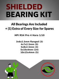 Upgrade Your RC Car with Rubber Shielded Bearings for HPI RS4 Pro 4 Hara 1/10 | hpi011r - High Performance Upgrade | Durable & Reliable - by J-M SUPPLIES