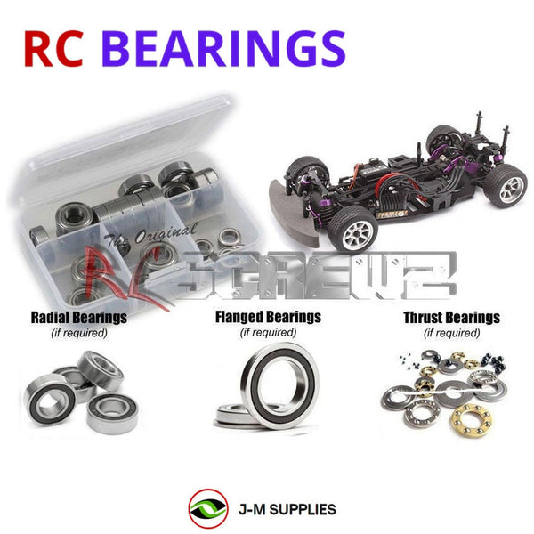 Representative image of an RCScrewZ rubber-sealed bearing kit for HPI Racing RS4 Pro 2 1/10 Electric 4WD Touring Car (173); exact bearing sizes and quantities vary by RC model.