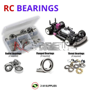 Representative image of an RCScrewZ rubber-sealed bearing kit for HPI Racing R40 Hara 1/10 Nitro 4WD Touring Car (823); exact bearing sizes and quantities vary by RC model.