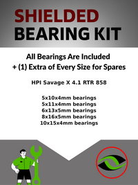 Upgrade Your RC Car with Rubber Shielded Bearings for HPI Savage X 4.1 RTR 858 | hpi032r - High Performance Upgrade | Durable & Reliable - by J-M SUPPLIES