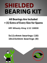 Upgrade Your RC Car with Rubber Shielded Bearings for HPI Wheely King 1/12 10830 | hpi037r - High Performance Upgrade | Durable & Reliable - by J-M SUPPLIES