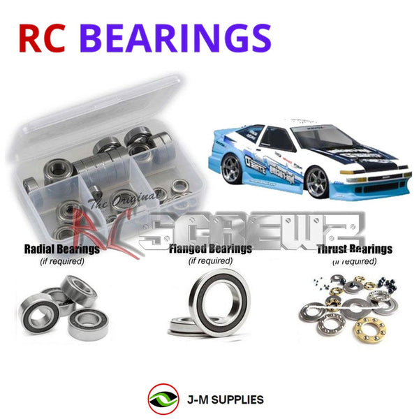Representative image of an RCScrewZ rubber-sealed bearing kit for HPI Sprint 2 Drift 1/10 Electric 4WD Drift Car (750, 752); exact bearing sizes and quantities vary by RC model.