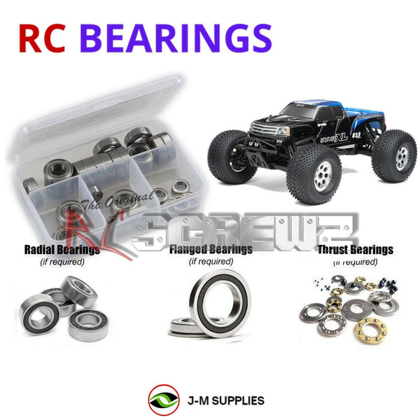 Representative image of an RCScrewZ rubber-sealed bearing kit for HPI Savage XL 5.9 Big Block RTR 1/8 Nitro 4WD (104246, HPI104246); exact bearing sizes and quantities vary by RC model.