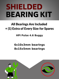 Upgrade Your RC Car with Rubber Shielded Bearings for HPI Pulse 4.6 Buggy | hpi066r - High Performance Upgrade | Durable & Reliable - by J-M SUPPLIES