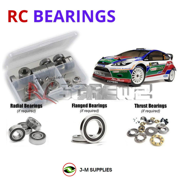 Representative image of an RCScrewZ rubber-sealed bearing kit for HPI WR8 3.0 Nitro 1/8 4WD Rally Car (106949); exact bearing sizes and quantities vary by RC model.