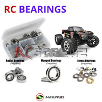 Representative image of an RCScrewZ rubber-sealed bearing kit for HPI Jumpshot MT Fuzion 1/10 2WD Monster Truck (115116, 116210); exact bearing sizes and quantities vary by RC model.