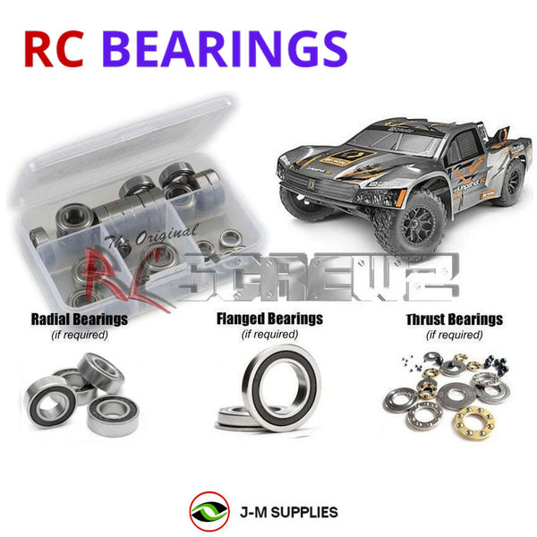 Representative image of an RCScrewZ rubber-sealed bearing kit for HPI Jumpshot SC 1/10 Elec 2WD Short Course Truck (116103); exact bearing sizes and quantities vary by RC model.