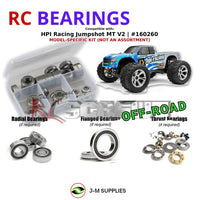 Representative image of an RCScrewZ rubber-sealed bearing kit for HPI Jumpshot MT V2 1/10 Electric 2WD Monster Truck (160260); exact bearing sizes and quantities vary by RC model.