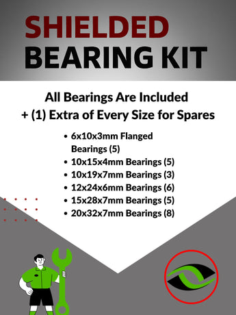J-M SUPPLIES RC Parts Store - RCScrewZ Rubber Shielded Bearing Kit kra004r for Kraken VESLA.5 C1G 1/5 Scale 2WD Gas Off-Road Roller (#KVS304) | RCX