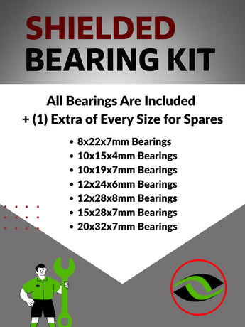 J-M SUPPLIES RC Parts Store - RCScrewZ Metal Shielded Bearing Kit kra006b for Kraken VEKTA.5E Ultra 2 12S 1/5 Scale 4WD Electric Max4 Combo Buggy (#KV7704) | PRO