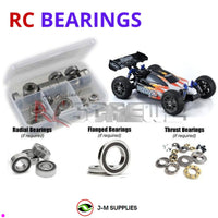 Representative image of an RCScrewZ rubber-sealed bearing kit for Kyosho MP7.5 Sports 1/8 Nitro 4WD Buggy (31192); exact bearing sizes and quantities vary by RC model.